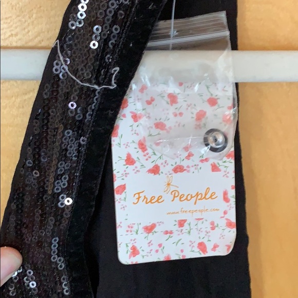 Free People Black Sequin Halter Dress - Picture 3 of 4